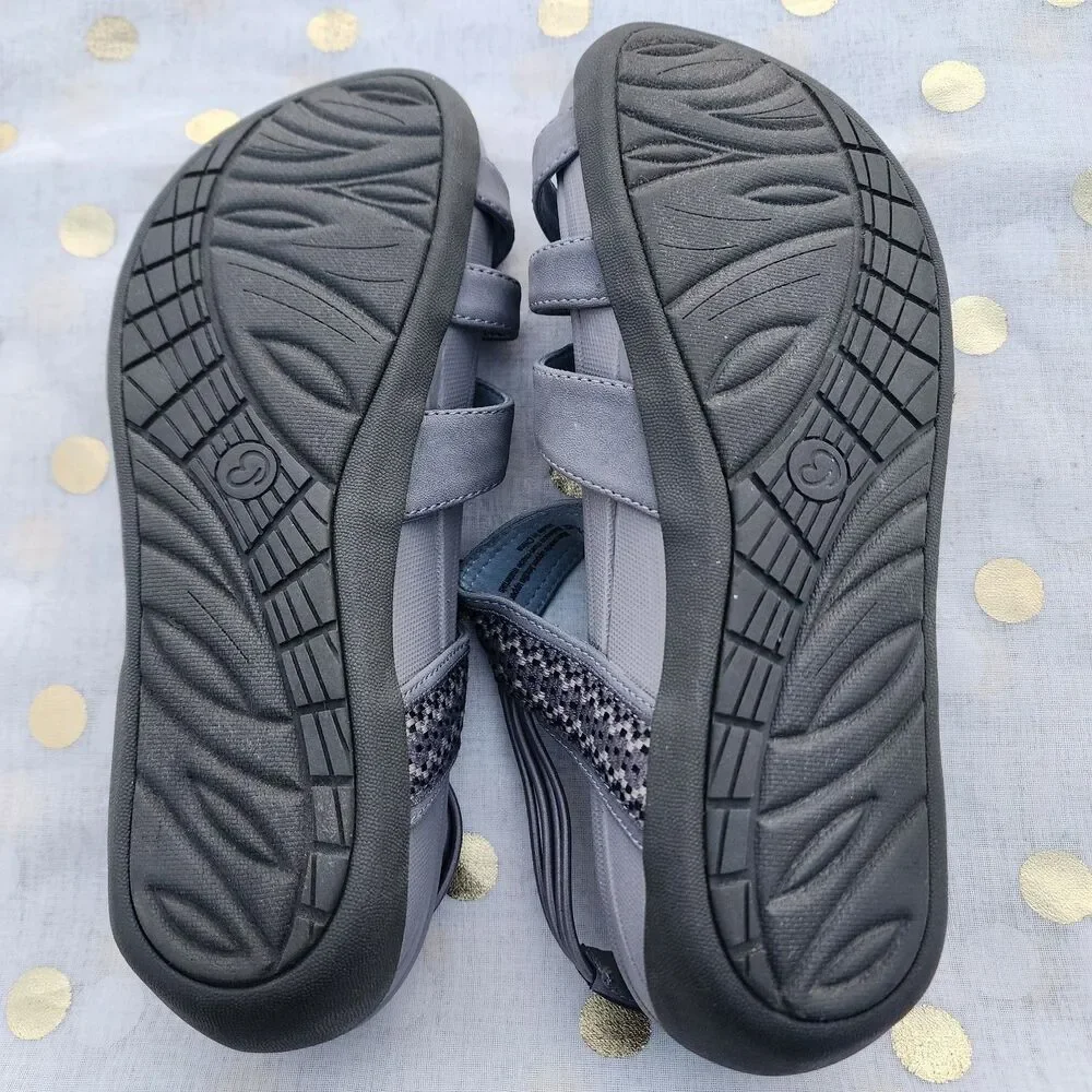 Baretraps Dalton Sandal Gray Blue Women's Size 10M Adjustable